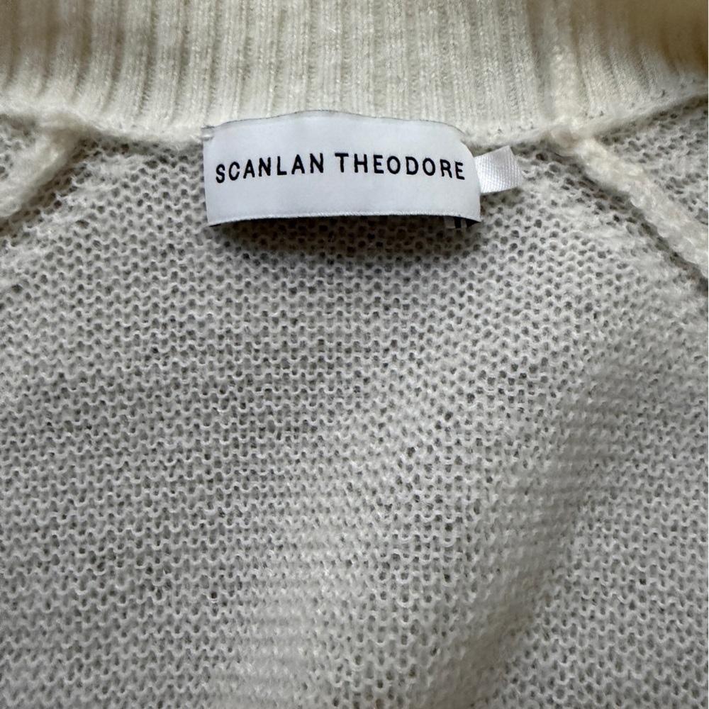 Scanlan Theodore Cream Tie-Front Cardigan - Picture 7 of 11